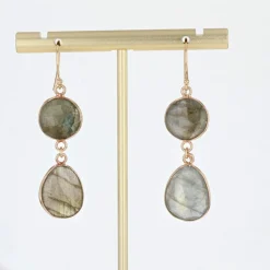 Pendants d'oreilles labradorites