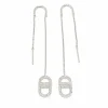 Pendants d'oreilles liens diamants or blanc