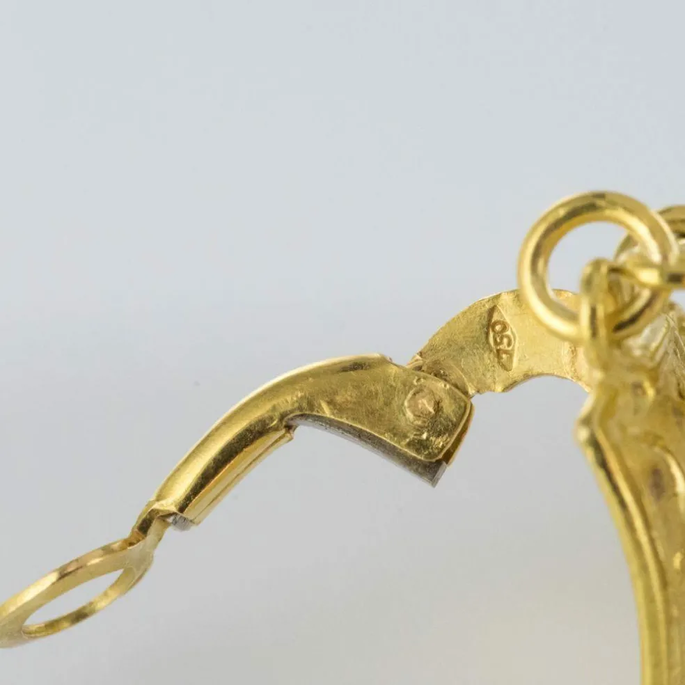 Pendants d'oreilles or améthystes