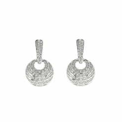 Pendants d'oreilles or blanc et diamants