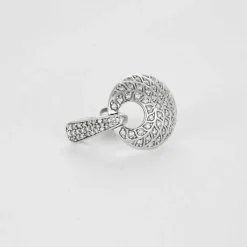 Pendants d'oreilles or blanc et diamants