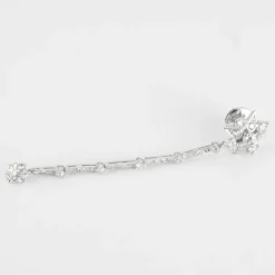 Pendants d'oreilles, or blanc et diamants