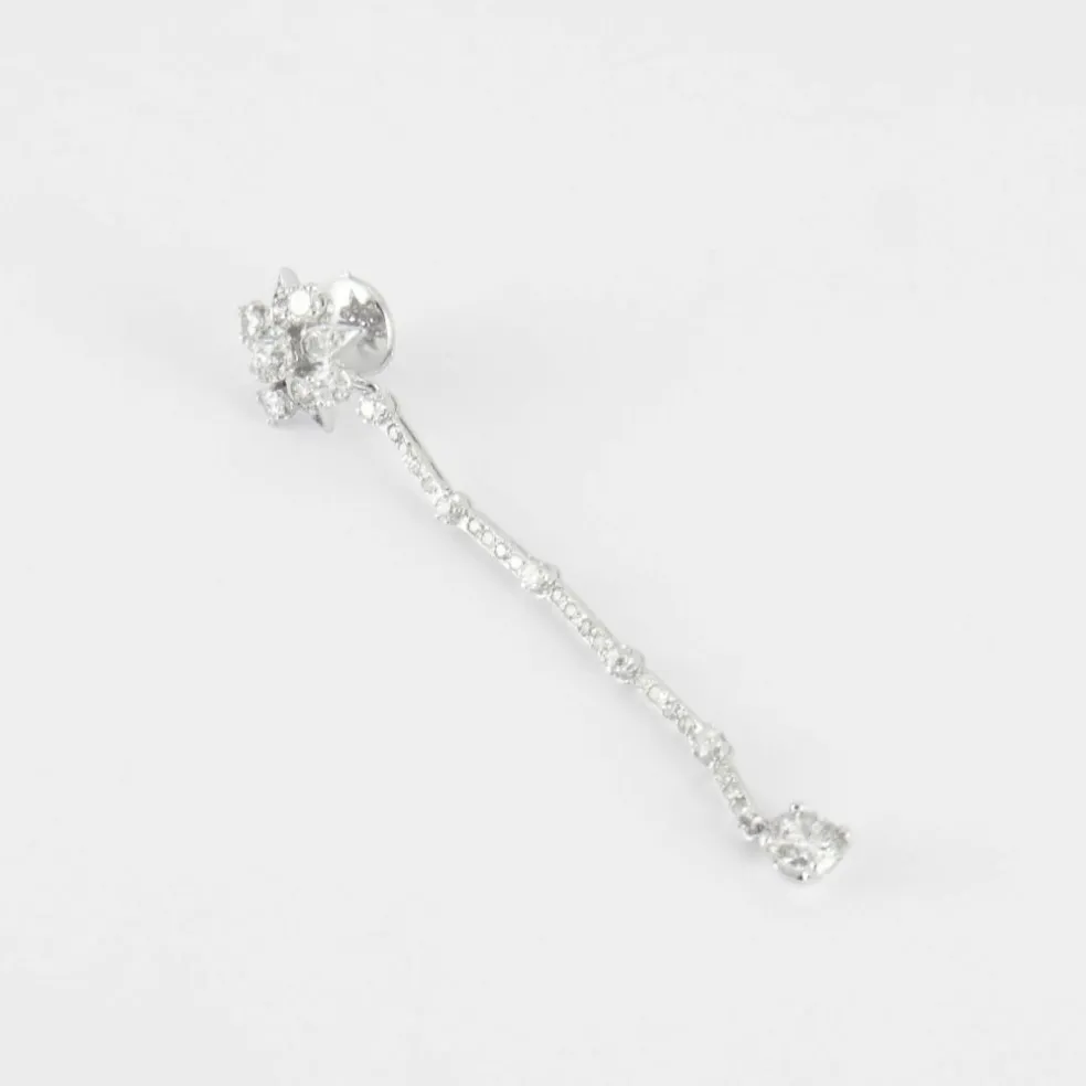 Pendants d'oreilles, or blanc et diamants