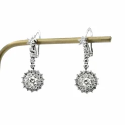 Pendants d'oreilles Or gris Diamants