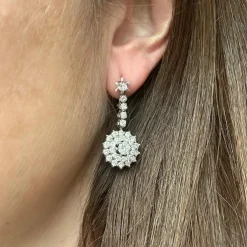 Pendants d'oreilles Or gris Diamants