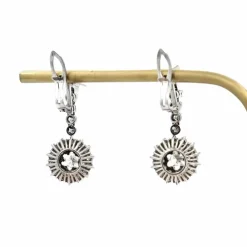 Pendants d'oreilles Or gris Diamants