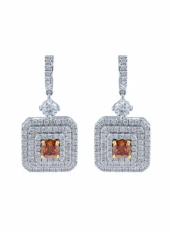 Pendants d'oreilles Square Fancy Diamonds