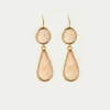 Pendants d'oreilles XIXème, camées, or jaune