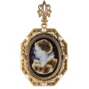 Pendentif - Broche Aucoc Camée ancien et ses perles
