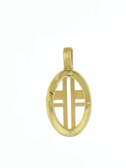 Pendentif - croix italienne moderne en or jaune