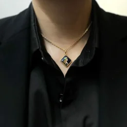 Pendentif - Or Et Email