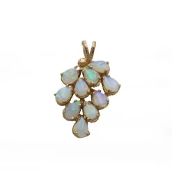 Pendentif - Or jaune & Opales