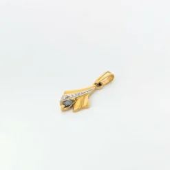 Pendentif 2 ors Diamant Saphir