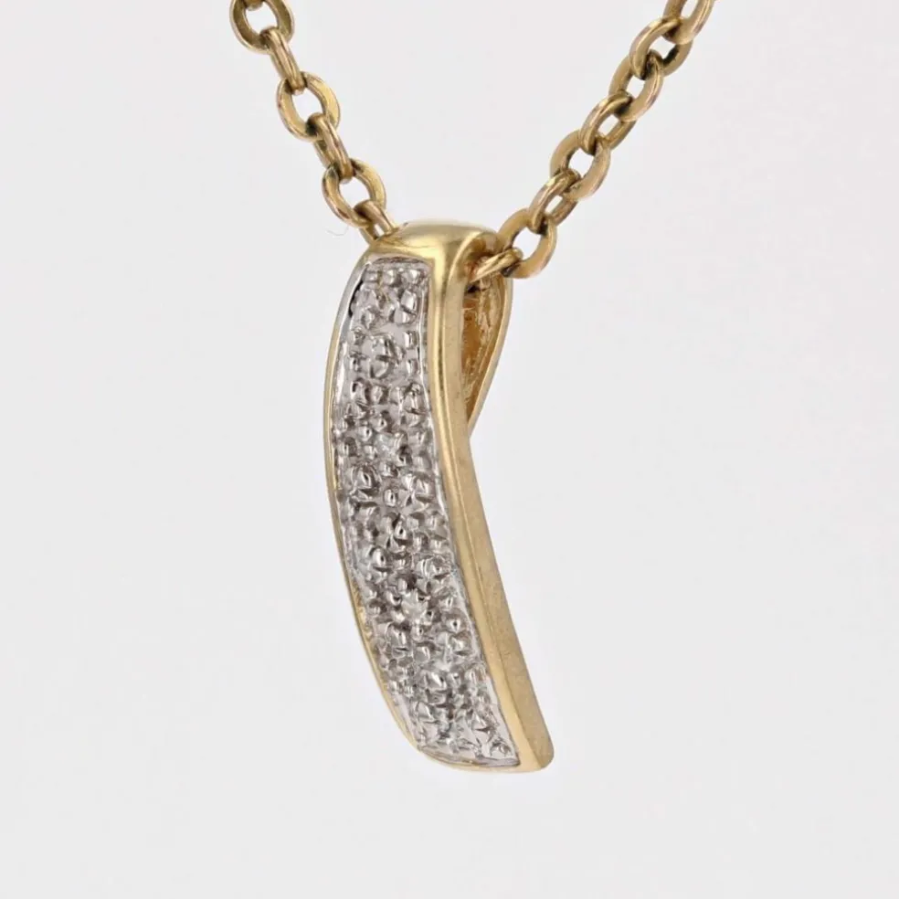 Pendentif 2 ors diamants d'occasion