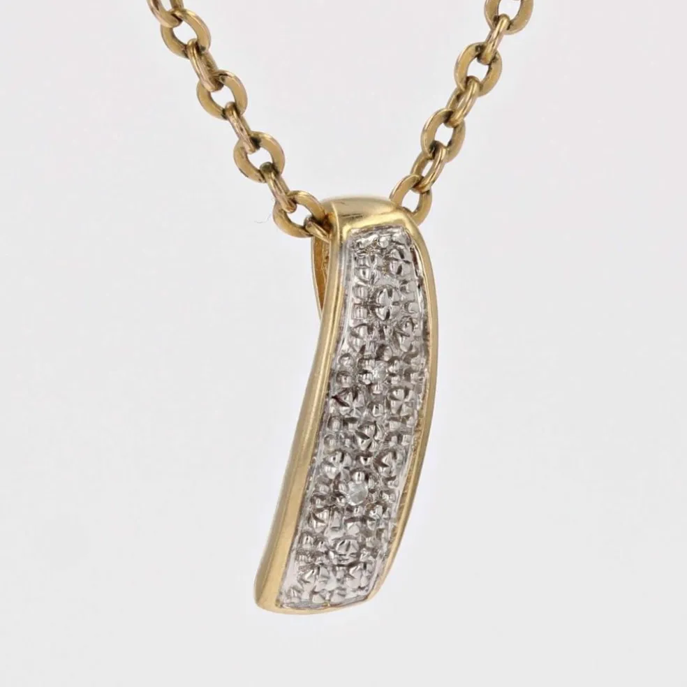 Pendentif 2 ors diamants d'occasion