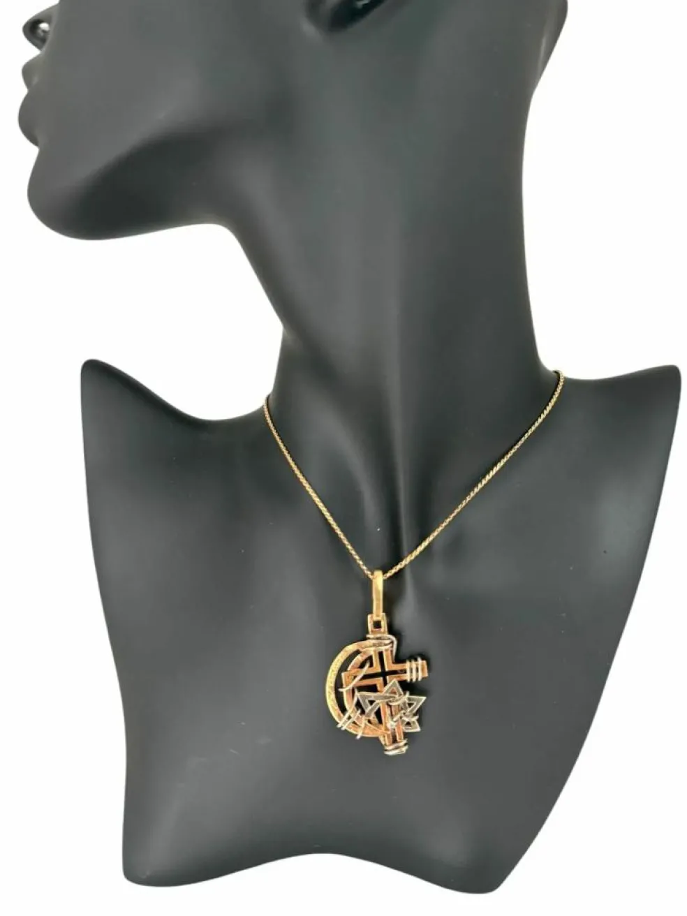 Pendentif 2 ors Max Cartier Les Trois Religions