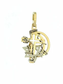 Pendentif 2 ors Max Cartier Les Trois Religions