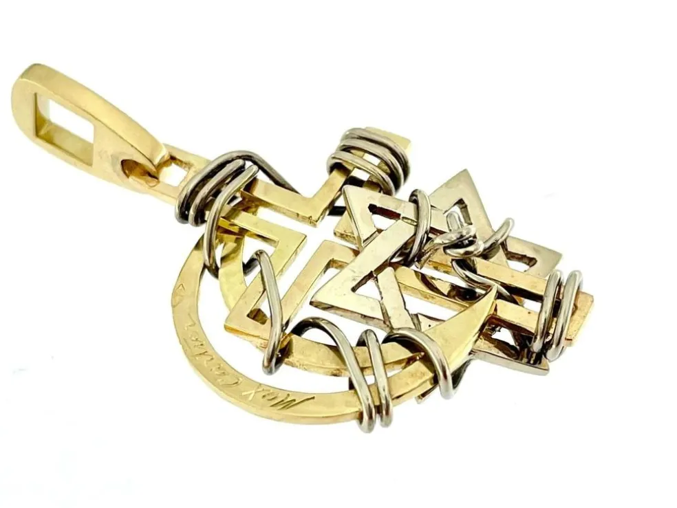 Pendentif 2 ors Max Cartier Les Trois Religions
