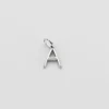 Pendentif "A" or blanc 18 carats diamants