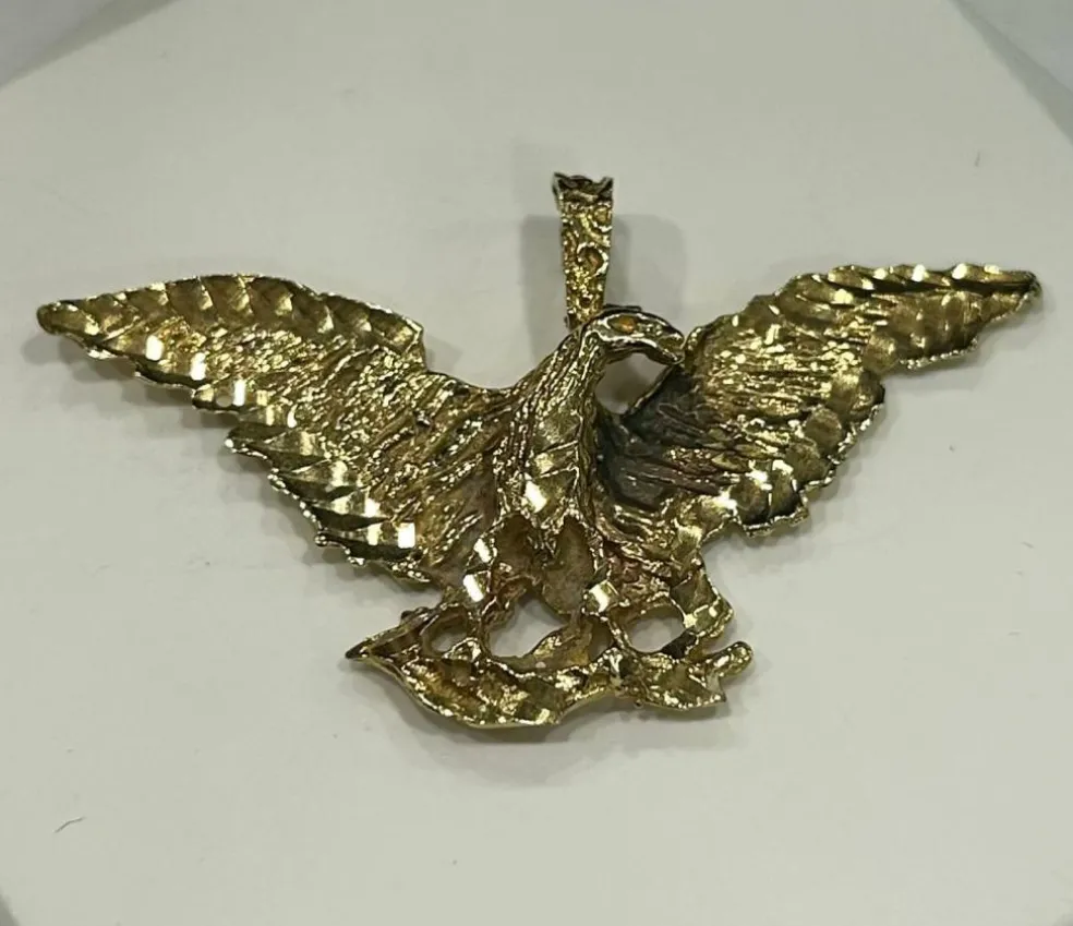Pendentif aigle or jaune
