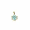 Pendentif aigue marine et brillants