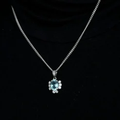 Pendentif aigue marine et brillants
