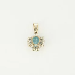 Pendentif aigue marine et brillants