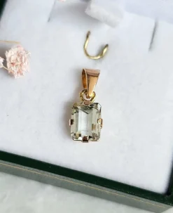 Pendentif Aigue-marine or rose