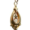 Pendentif ajouré en or 18 carats avec perles