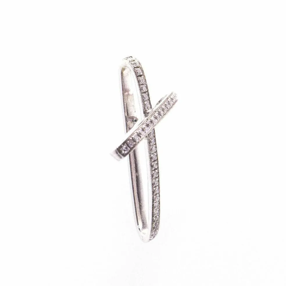 Pendentif ALFIERI CROIX DE SAINT-JEAN Or blanc Diamants
