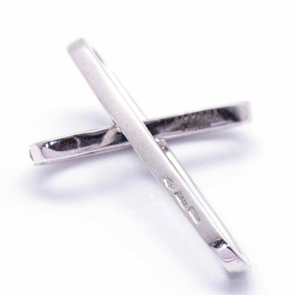 Pendentif ALFIERI CROIX DE SAINT-JEAN Or blanc Diamants