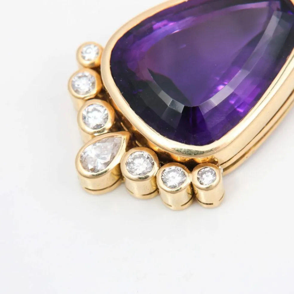 Pendentif Améthyste & Diamants