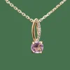 Pendentif améthyste or jaune