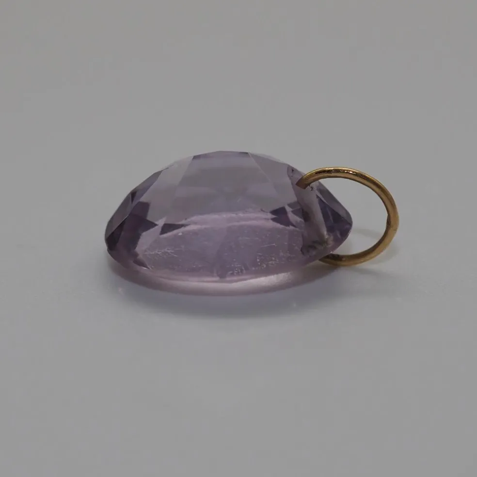 Pendentif Améthyste pourpre ovale