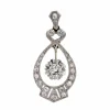 Pendentif ancien art déco diamants