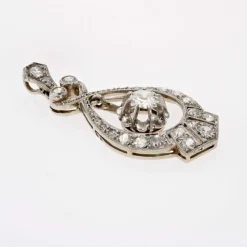Pendentif ancien art déco diamants