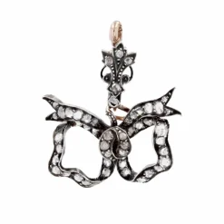 Pendentif ancien diamants transformable en broche