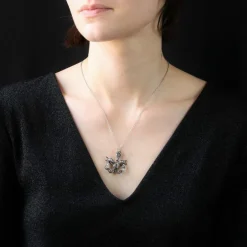 Pendentif ancien diamants transformable en broche