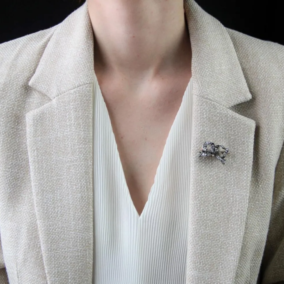 Pendentif ancien diamants transformable en broche