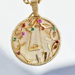Pendentif ancien en or de sentiment
