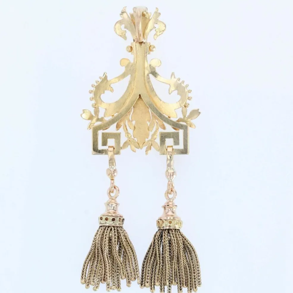 Pendentif ancien en or et ses pompons