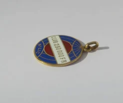 Pendentif ancien globe terrestre New York Life insurance Company émail