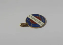 Pendentif ancien globe terrestre New York Life insurance Company émail