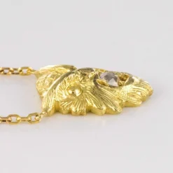 Pendentif ancien hibou et son diamant