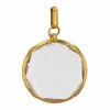Pendentif ancien médaillon en or et verre facetté
