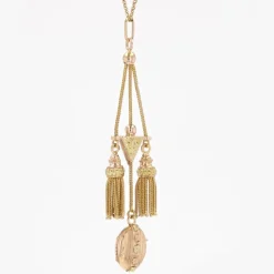 Pendentif ancien Napoléon III or rose et or vert