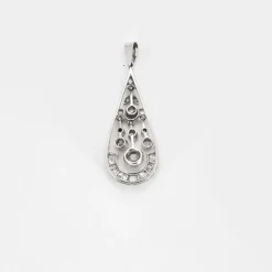 Pendentif ancien or blanc diamants
