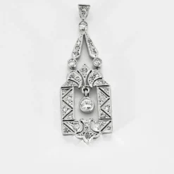 Pendentif Ancien or jaune et blanc diamants