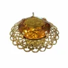 Pendentif ancien or jaune citrine