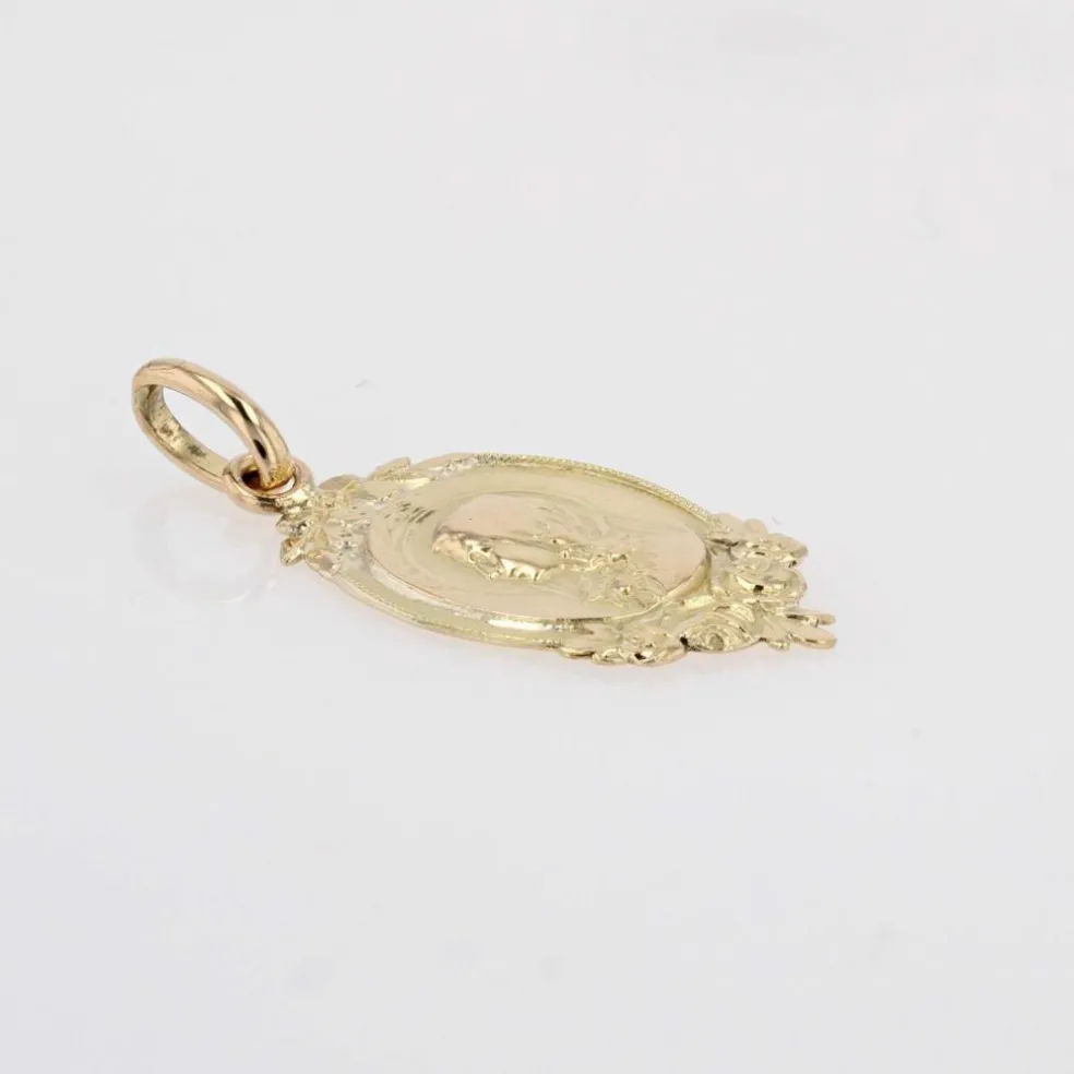 Pendentif ancien or jaune Sainte Thérèse
